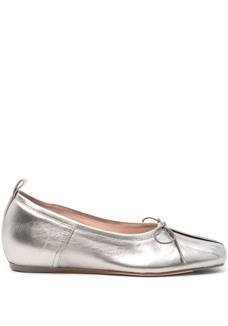 Silver pleated toe ballerina shoes Simone Rocha - women